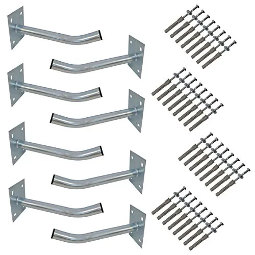 PremiumX 8X Autoreifen Wandhalter 35cm - Halterungen für Satellitenschüsseln, stabiler Stahl-Wandhalter mit 50kg Traglast, ideal zur sicheren Aufbewahrung von Reifen und Felgen.