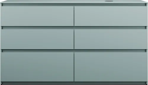 burgbad Lin20 Waschtischunterschrank inklusive Konsolenplatte, Beckenausschnitt rechts, 6 Auszüge, 1602x487x900mm, SGIG160RF5395