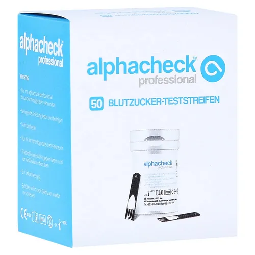 Alphacheck Professional Blutzuckerteststreifen 50 St