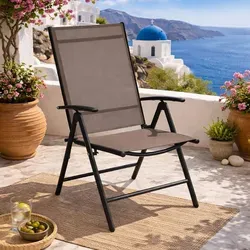 Garten Klappstuhl Textilen Anthrazit
