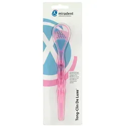 Miradent Zungenreiniger Tong‐Clin De Luxe pink transparent