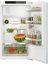 Bosch Serie 4 Einbau-Kühlschrank KIL32VFE0 - 102.5 cm, Weiß - Einbau-Kühlschrank mit 147L Nutzinhalt, Eco Airflow für gleichmäßige Temperaturverteilung und Super Cooling-Funktion für frische Lebensmittel. LED-Beleuchtung sorgt für optimale Sicht im Innenraum.