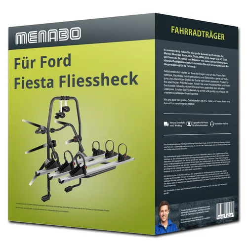 Menabo Stand Up 3 Fahrradträger für Seat Ibiza Fl. II/III - 3 Fahrräder - Fahrradträger für 3 Fahrräder, abnehmbar und geeignet für Elektrobikes. Robuste Stahl- und Aluminiumkonstruktion, ideal für den Transport von Fahrrädern an der Heckklappe.