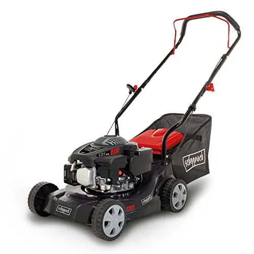 Scheppach MP132-40 Benzin-Rasenmäher - 3,3 PS, 40 cm Schnittbreite, 3-fache Schnitthöhenverstellung für perfekten Rasenpflege