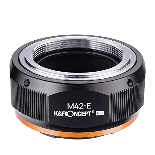 K&F CONCEPT M10105 M42-NEX Hochpräziser Objektivadapter, Sekundäre Oxidation Adapter Ring, Sony NEX Adapter, Objektiv Adapterring für M42 Objektiv auf Sony NEX E-Mount Kamera