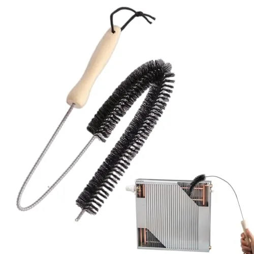 BNGXR Heizkörperbürste, 75 cm, Schwarz, Flexibel, Reinigungsbürste für jeden Heizkörper