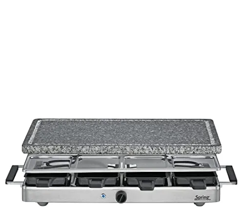 Spring Raclette mit Alugrillplatte KP3267410001 – Raclette mit Granitstein in Grau