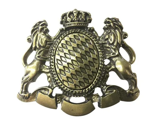 BELTINGER Gürtelschnalle Löwen mit Krone XXL 4,0 cm in gold von BELTINGER