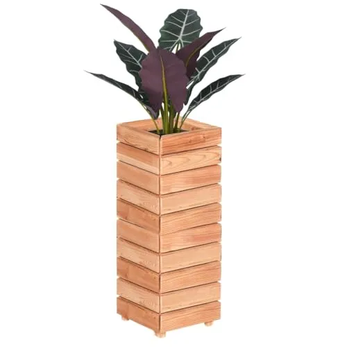 Mega Holz Balkon-Hochbeet Modulo 30x30x75 - Hochbeete-Kit aus wetterfestem Lärchenholz, modular und stapelbar, ideal für Kräuter und Blumen auf Balkon oder Terrasse.