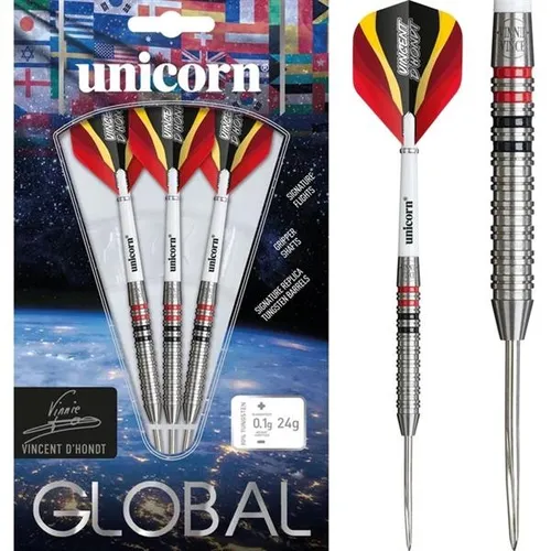 Unicorn Global Vincent D'Hondt 90% Tungsten Steeldart 24g (Steel Dart) NEU