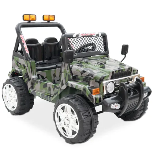 HECHT 56187 Kinder Elektroauto Army mit Fernbedienung - Robustes Elektroauto für Kinder mit 2x 45-Watt Motoren, bis 6,8 km/h schnell und 30 kg belastbar. Inklusive Funk-Fernbedienung für elterliche Kontrolle und integriertem Radio für zusätzlichen Fahrspaß.