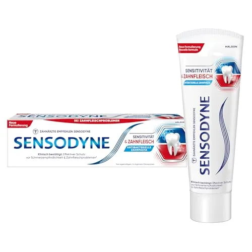 Sensodyne Sensitivität & Zahnfleisch Zahnpasta 75ml - Zahnpasta für verbesserte Zahnfleischgesundheit und langanhaltenden Schutz vor Schmerzempfindlichkeit - ideal für empfindliche Zähne.