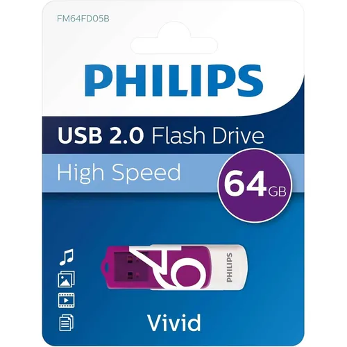 Philips Vivid USB 2.0 Speicherstick 64 GB 2.0 USB-Flash-Laufwerk USB-Stick