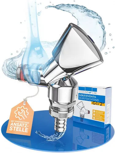 Lobenswerk Geräteventil 1/2 Zoll, wasserdicht, selbstdichtend, einfache Installation, Kalt- und Warmwasser geeignet