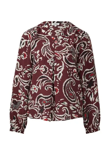 s.Oliver Langarmbluse mit Blumenmuster - Elegante Bluse aus fließender Viskose, mit verspieltem Blumenmuster und femininer Raffung. Ideal für Casual-Looks und sorgt für hohen Tragekomfort.