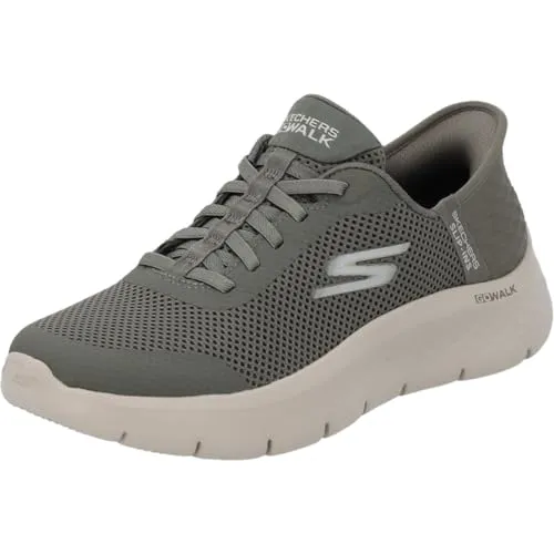 Skechers Damen Go Walk Flex Grand Entry Sneaker, Oliv/Blatt - Damen-Sneaker mit luftgekühltem Memory-Schaum für ultimativen Komfort, ideal für den täglichen Gebrauch und maschinenwaschbar.