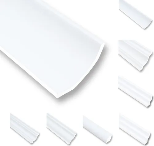 Meter Deckenleisten Styropor XPS 70 x 60 mm – Zierprofile für stilvolle Decken - Verleihen Sie Ihrem Raum Eleganz mit diesen einfach zu montierenden Styropor-Deckenleisten. Ideal zur Verdeckung von Tapetenfehlern und für eine saubere Oberflächenverarbeitung.