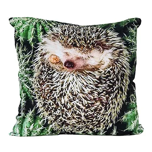 cosey Kissenbezug 45x45, Kissenhülle mit Motiv für Dekokissen, Sofakissen – Verschiedene Motive Polyester D16 Igel