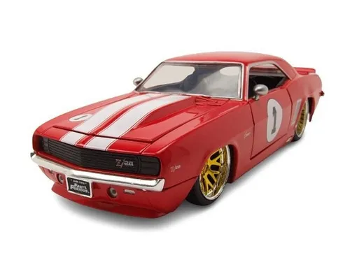 JADA TOYS Chevrolet Camaro 1969 Rot FAST and FURIOUS 1/24 - Autos, LKW & Busse - Detailgetreues Modell des legendären CHEVROLET Camaro aus dem Film FAST and FURIOUS, ideal für Sammler und Fans ab 8 Jahren.