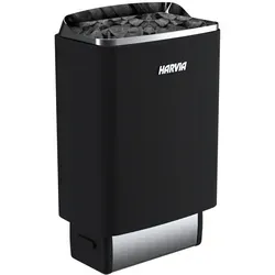 Harvia Top Steel M90E 9 kW Saunaofen Schwarz - Saunaöfen mit 9 kW Leistung für effizientes Aufheizen und gleichmäßige Wärmeverteilung, elegantes Design und hohe Energieeffizienz für private Saunen.