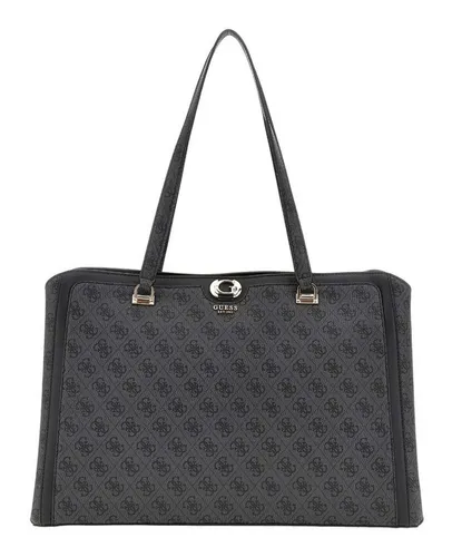 GUESS Orlina Travel Tote Shopper Reisetasche Anthrazit Schwarz - Elegante Damen Shopper-Tasche für Freizeitaktivitäten. Mit auffälligem Logo-Design und praktischem Reißverschluss, ideal für unterwegs.