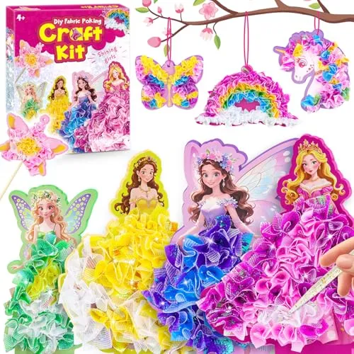 Basteln Mädchen 6 7 Jahre Kinder Prinzessin Bastelkoffer für Geschenkideen