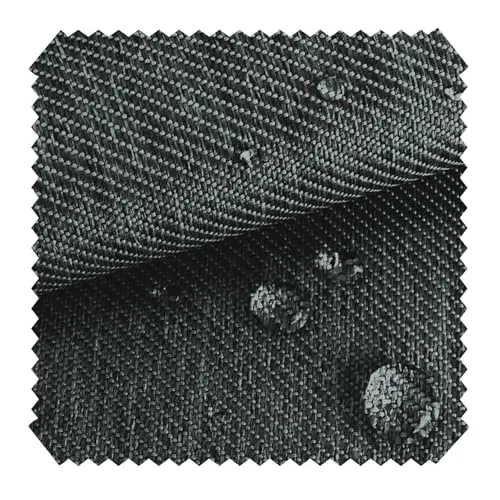 novely® Oxford 350D Outdoor-Stoff im Leinen-Look - Mélange Polsterstoff - Wasserabweisende Meterware 1lfm | Farbe: 40 Anthrazit