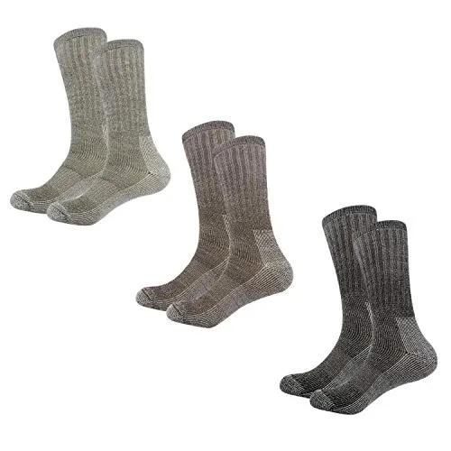 Vihir 3 Paar Merino Socken Herren - Lange Röhre Merino Sport Socken für Skifahren, Trekking, Wandern 37-42, 41-46