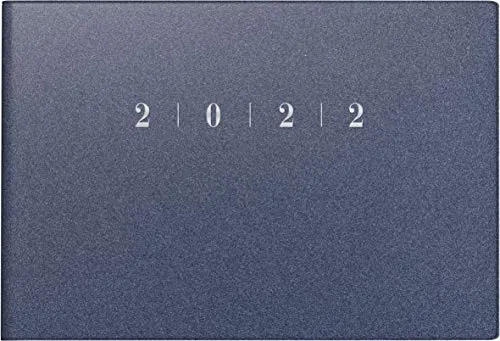 rido/idé 7017563302 Taschenkalender Septimus, 2 Seite = 1 Woche, 152 x 102 mm, Kunststoff-Einband Reflection blau, Kalendarium 2022