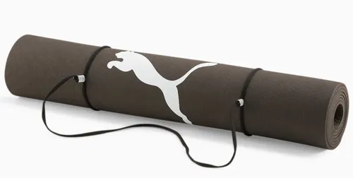 PUMA Yogamatte - Sportmatte mit 5 mm Dicke für optimalen Gelenkschutz, rutschfester Halt durch zwei Texturmuster und stylischem PUMA Katzen-Logo, ideal für Yoga und Fitness.