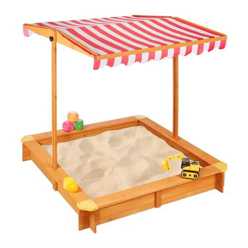 Sandkasten Buddelkasten 50 kg eckig - Sandkasten für den Garten, aus robustem Holz, ideal für stundenlangen Spielspaß im Freien. Maße: 117 cm x 117 cm, perfekt für kleine Abenteurer!