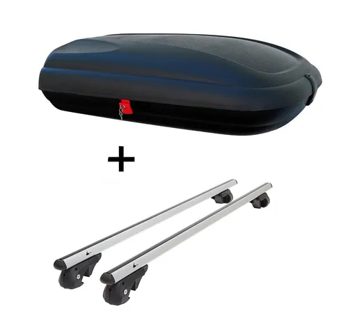 VDP Dachbox VDPBA320 für VW Touareg 7P5 - Gepäckträger mit 320Ltr Volumen, abschließbar und im eleganten Carbonlook, perfekt für Reisen mit dem VW Touareg 7P5.