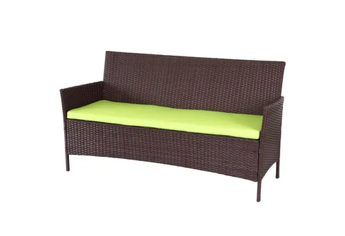 Proregal Gartenbank 3-Sitzer, Braun, Metall, 154x82x60 cm