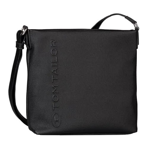 TOM TAILOR Damen Rosa Umhängetasche - Stylische Umhängetasche im Canvas-Look mit praktischem Reißverschluss und verstellbarem Schulterriemen. Ideal für den sportlichen Alltag, Maße: 28x8x24,5 cm.