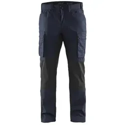 Blåkläder 14591845 Diensthose Stretch, Dunkles Marineblau / Schwarz, C46 - Arbeitshosen aus leichtem, schnelltrocknendem Material mit Stretcheinsätzen für optimalen Bewegungsfreiraum, ideal für drinnen und draußen.