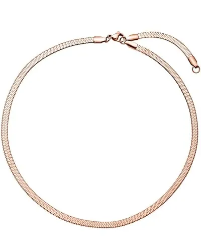 Purelei® I'lalo Choker (Roségold) - Ketten für Damen – Elegante 18K vergoldete Edelstahlkette, wasserfest und in der Länge verstellbar, inspiriert von der Schönheit Hawaiis.