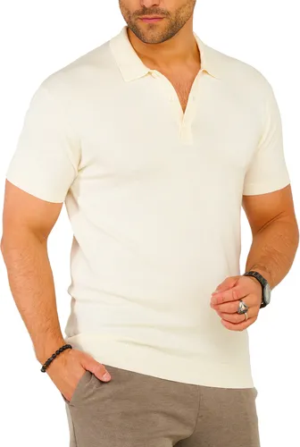 SOULSTAR Herren Poloshirt S2PRELY Herren Basic Kurzarm Knit Polo Hemd Feinstrick