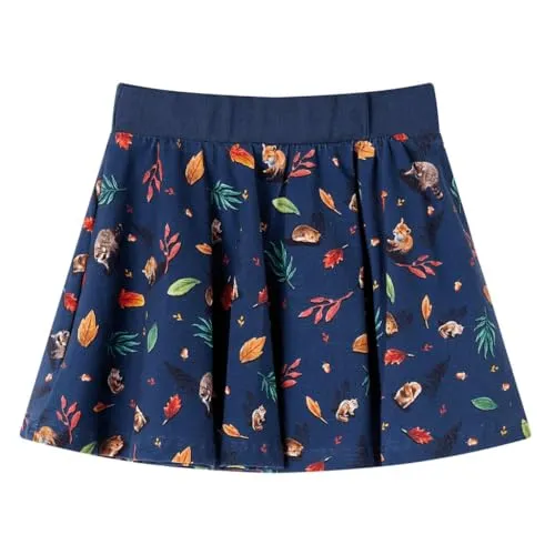 Kinderrock mit Tiermotiv Mädchen Rock Kinder Mädchenrock Minirock Marineblau 116
