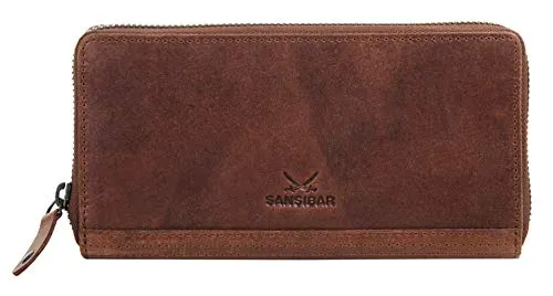 Sansibar Geldbörse Echt Leder Damen | cognac | 020056 - Damen-Geldbörsen aus hochwertigem Echtleder, stilvoll und langlebig – ideal für den täglichen Gebrauch.