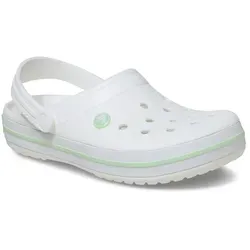Crocs Crocband Clog - Sommerschuh mit zweifarbiger Laufsohle in Weiß (Gr. 36 EU) - Bequemer Sommerschuh mit sportlicher Optik, ideal für drinnen und draußen. Der Fersenriemen sorgt für sicheren Halt und die pflegeleichten Materialien garantieren höchsten Komfort.