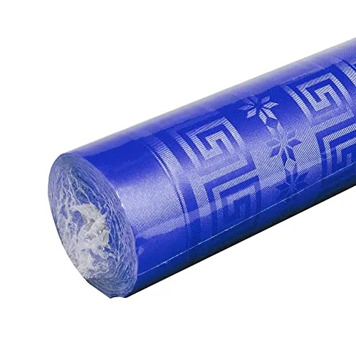 Pronappe Tischdecke R485019I Einweg-Tischdecke aus Damastpapier Länge 50m Breite 1,20m (pro Rolle) Farbe marineblau Damastpapier mit universellem Muster schick und klassisch