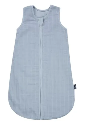 Kinderhaus Blaubär Alvi Babyschlafsack & Windel Blaubaer | Sommerschlafsack atmungsaktiv | Leichter Kinderschlafsack 100% Baumwolle waschbar | Baby Schlafsack ärmellos | Babyschlafsack Neugeborene