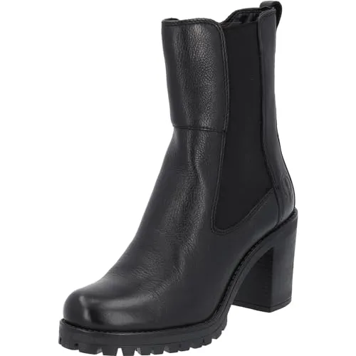 Palado Stiefeletten Damen Giglio – edle Stiefeletten aus feinstem Rindsleder – leicht gefüttert mit rutschfester TPR-Sohle – ideal für Herbst & Winter Schwarz UK8 - EU41