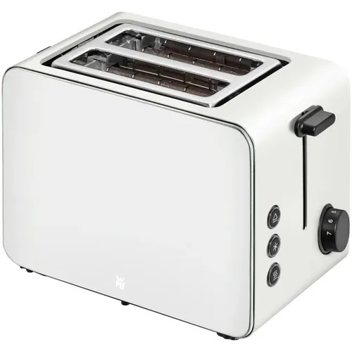 WMF Stelio Toaster 2 Scheiben Edelstahl - Hochwertiger Doppelschlitztoaster mit 7 Bräunungsstufen und Bagel-Funktion, ideal für gleichmäßiges Toasten und Aufbacken von Brötchen.