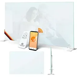 KESSER Paneelheizkörper Infrarotheizung - Energiesparende Glasheizung - Heizkörper für 10-12m² Räume, mit 500W Leistung und flexibler Aufstellung. Genießen Sie sanfte Infrarot-Wärme und hohe Energieeffizienz mit 98% Umwandlung für Kostenersparnis!