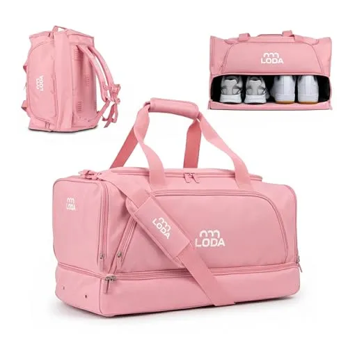 LODA compact (48L) Multifunktions-Sporttasche - Praktischer Begleiter mit Rucksackfunktion - Vielseitige Sporttasche (48L) mit Schuh- und Nassfach. Ideal für Training und Alltag. Integrierte Lüftungsgitter und gepolsterte Gurte sorgen für hohen Tragekomfort und optimale Organisation.