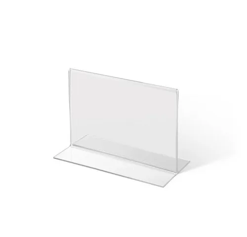 Showdown Displays Einzelrahmen Showdown Displays Acrylaufsteller in T-Form DIN A7 quer, (1 St)