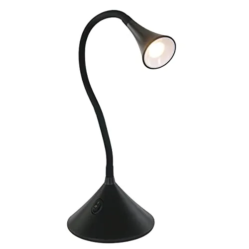 Reality Leuchten Viper R52391102 LED Tisch- und Wandleuchte - Klemmleuchte in Schwarz, vielseitig einsetzbar als Tisch- oder Wandleuchte. Inklusive 3 Watt LED für energiesparendes, warmweißes Licht mit Flex-Arm zur individuellen Ausrichtung.