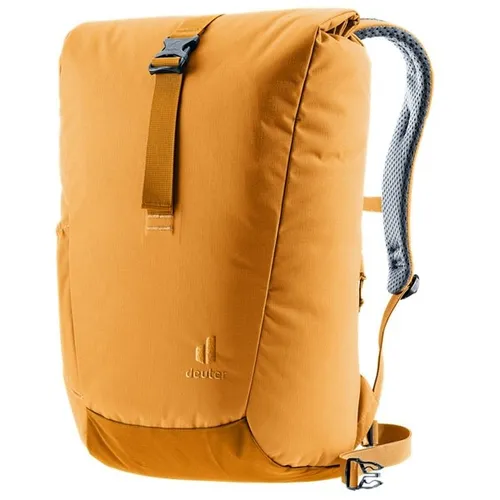 Deuter Unisex Stepout 22 Tagesrucksack, Amber-maple, 22 L - Tagesrucksack mit 22 L Volumen, ideal für Tagesausflüge. Aus 100% recyceltem Material, mit Airstripes-Rückensystem für optimale Belüftung und gepolstertem Laptop-Fach.