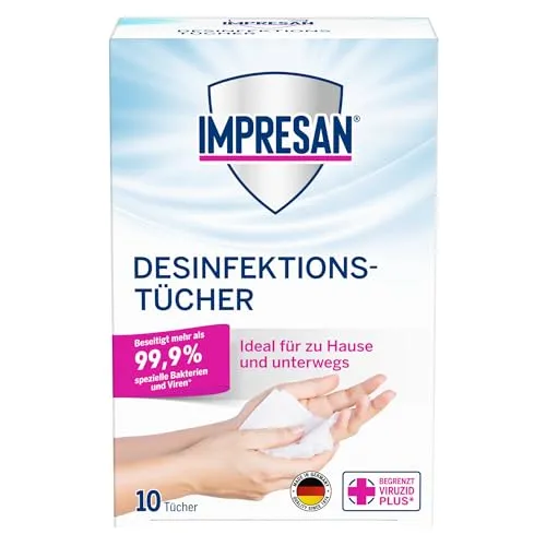 Impresan Desinfektionstücher -für Hände, Gegenstände und Oberflächen geeignet